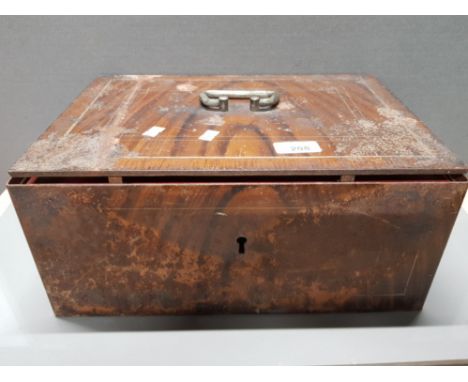 VINTAGE METAL BRITISH MADE BOX 35CM WIDTH X 15CM HEIGHT X 26CM LENGTH
