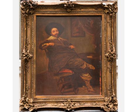 Frans Hals (1582-1666) – Follower, portrait of Willem van Heythuysen, oil on oak panel, framed, 46 x 37 cm