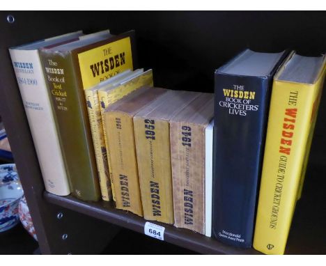 Ten Wisden publications: three softback Almanacks (1948, 1949 and 1952); two copies of 'Peter, the Lord's Cat, and other Unex