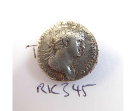 Ten Trajan denarii from the Lincolnshire 2018 hoard. (Rome mint). (Brit. Mus. cat. # 183-188) 1 x RIC II 345. Obverse: IMP CA