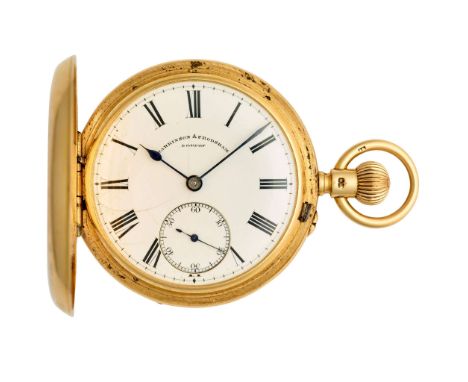  Parkinson & Frodsham. An 18k gold hunting cased pocket watch 4 Change Alley, Cornhill, London. No.6762, hallmarked London 18