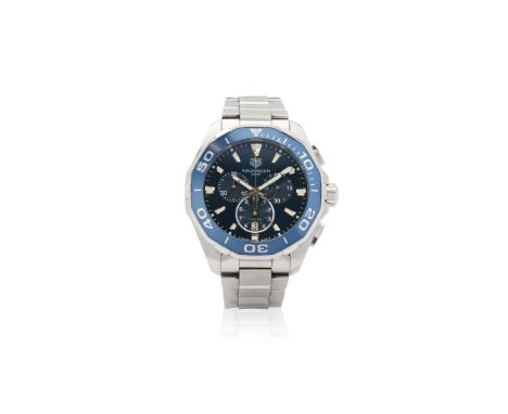  Tag Heuer. A stainless steel quartz chronograph wristwatch with date AquaRacer 1/10th, Ref.WAT9260, Serial No.CAY111B, made 