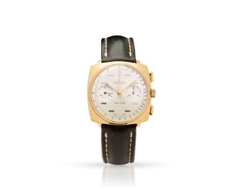  Breitling. A cushion-shaped gold-plated and stainless steel chronograph wristwatch Top Time, Ref.2008, Case No.1137292, 1970