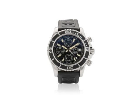  Breitling. A stainless steel automatic chronograph wristwatch with date SuperOcean, Ref.A13341, Serial No.2629613, made circ