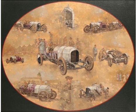 PETER MILLER (1939-2014) number 245, 2000, portraying Bentley's famous 'EXP No 2', the second ever Bentley made and the first