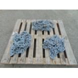 3 x 5m Galvanised Mooring Chain Assys