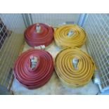 4 x Angus 64mm x 23m Layflat Fire Hoses with Couplings