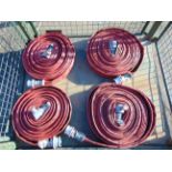 4 x Angus 51mm x 23m Layflat Fire Hoses with Couplings