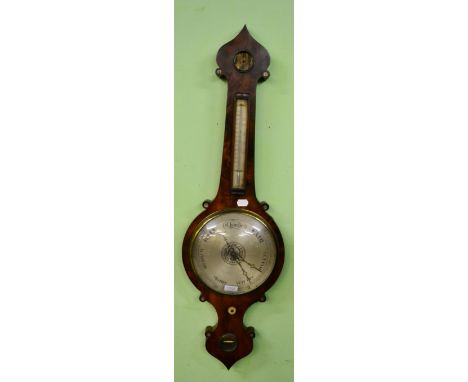 A 19th century mahogany wheel barometer 