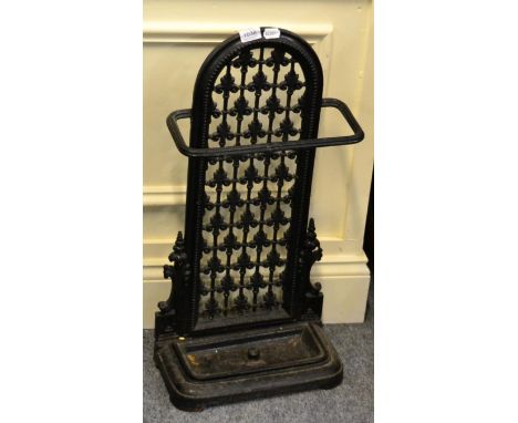 A Victorian painted cast iron stick stand