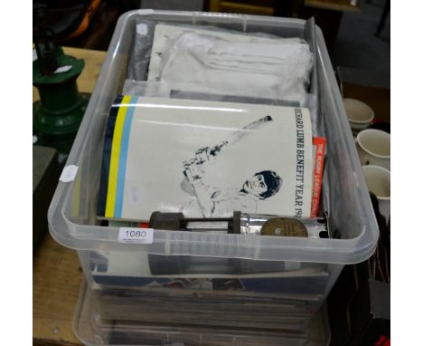 Genesis signed photograph together with a protector mining lamp and other programmes etc