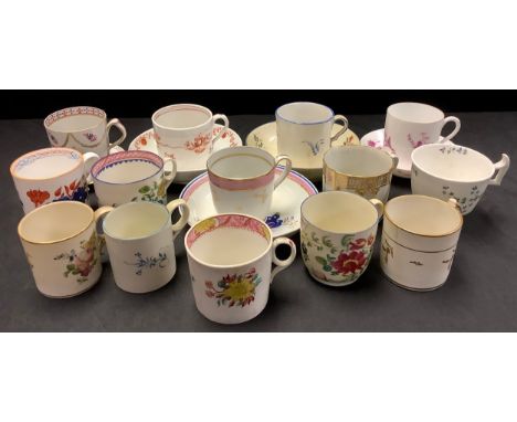 English Porcelain - 19th century coffee cans and cups, Spode, Newhall, Copeland, etc 