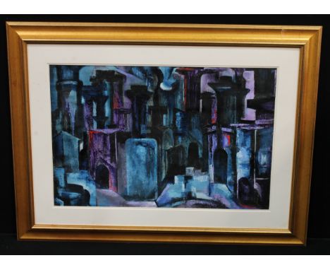 British Abstract School  Architectural Archesoil, 50cm x 75cm 