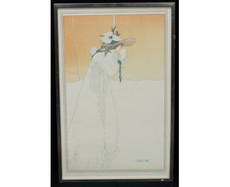 After Aubrey Beardsley, Isolde, print, 73cm x 46cm 