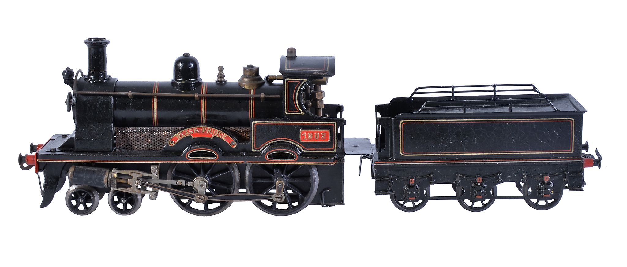 A Bing gauge 1 live steam 4-4-0 L & NWR tender locomotive No 1902 Black ...