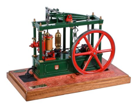  A    well-engineered model of a 'Lady Stephanie' six column live steam Beam Engine,   built by Mr K W Williams of Doncaster 