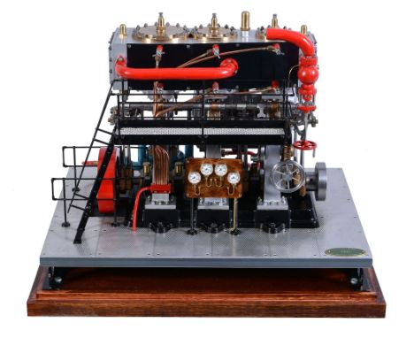  An exhibition standard Model Triple Expansion Reversing Condensing Marine engine,   built by Mr K W Williams of Doncaster to