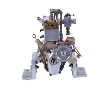  A well-engineered model of an Internal Combustion twin cylinder  Over Head Valve  30 cc water cooled Petrol engine,   with 1