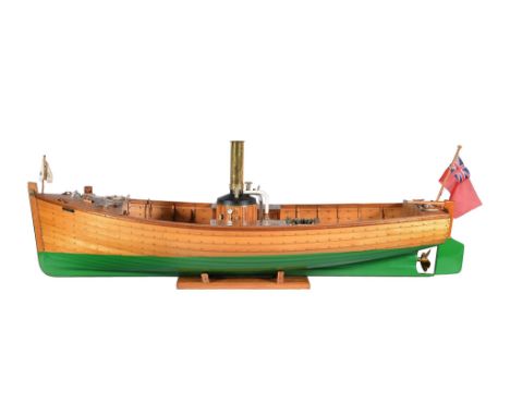  A fine exhibition quality and detailed model of a steam launch  Henry ,   built by the late Mr Peter Arnott of Cheltenham an