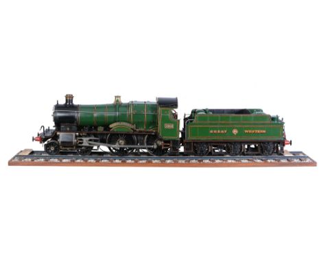  A well-engineered 5 inch gauge model of a Great Western Railway County Class 4-4-0 tender locomotive No 3808  County Limeric