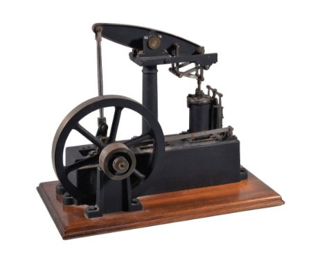  A Stuart Turner model of a live steam beam engine,   having outside steam valve, Watts parallel motion, cylinder 1 inch bore