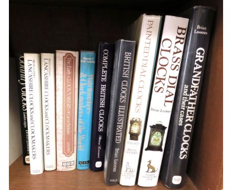 Brian Loomes - A group of hardcover clock books by Brian Loomes including "Brass Dial Clocks", "Grandfather Clocks and their 