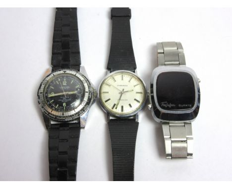 A Cardinal Rallye GT divers wristwatch, luminous Arabic numeral and baton marker dial, with centre seconds and date aperture,