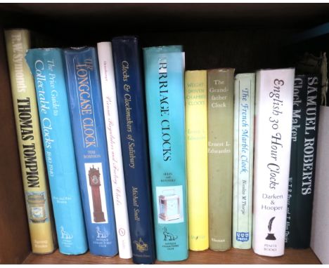 A group of hardcover clock and watch related books including; Charles Allix: "Carriage Clocks Their History and Development",
