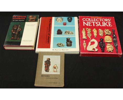 Four reference books on Netsukes, including Collectors' Netsuke by Raymond Bushell.