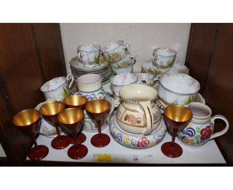 SECTION 26.  A Royal Albert "Kentish Rockery" pattern tea set, together with various Poole pottery and Honiton pottery etc