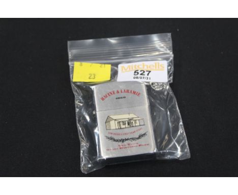 Zippo lighter Racine &amp; Laramie, San Diego's first cigar tore 