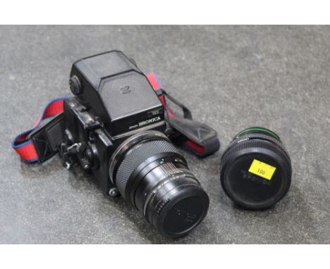 Zenza Bronica AE2 camera and two lenses 
