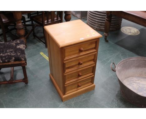 A pine four drawer chest of drawers, 78 cm high, 46 cm wide