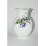 Meissen Wellenspiel Vase mit Eule
