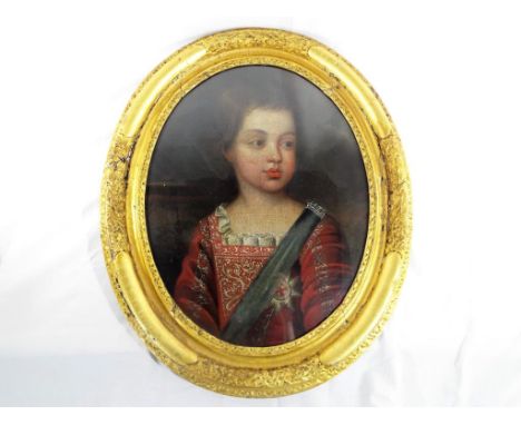 After Nicolas de Largillier (1656 - 1746) French, an unsigned oil on canvas oval portrait of James Francis Edward Stuart "The