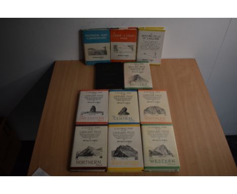 Wainwright. Pictorial Guides. Includes; Book One - Eastern Fells, 1955, 1st edition; also Books 2-7 in first edition and thre