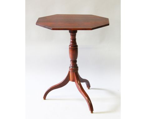 A 19th CENTURY MAHOGANY SHAPED TILT TOP TRIPOD TABLE. 2ft 5ins high.