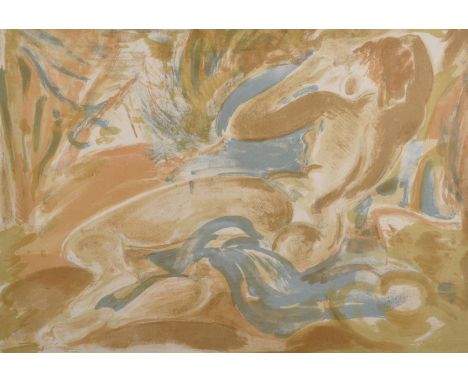 Andre Planson (1898-1981) French. Reclining Nude, Lithograph, Signed and Inscribed 'EA' in Pencil, 13.5" x 18.5".