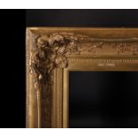 19th Century English School. A Swept and Pierced Gilt Composition Frame, 43" x 32.5".