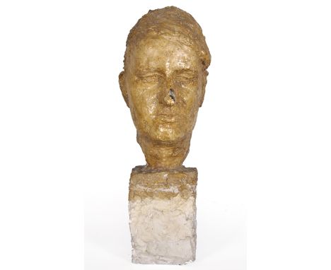 Anna Mahler (1904-1988) Austrian. Portrait of a Man, Plaster, 20.5" x 7" x 9.75". Provenance: The Estate of the Late Donald M