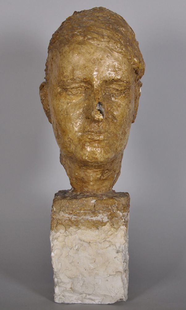 Anna Mahler (1904-1988) Austrian. Portrait of a Man, Plaster, 20.5