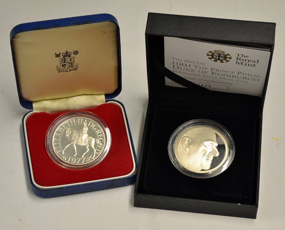 2011 HRH The Prince Phillip Duke of Edinburgh Piedfort £5 Silver Proof ...