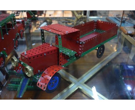 A vintage Meccano model lorry with open back, 53 cm