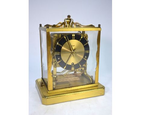A Shatz musical mantle clock, striking on eight graduated rods