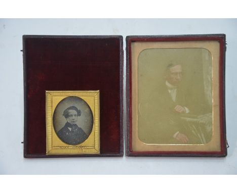 A Beard Patent Daguerrotype of a young boy in gilt frame, embossed on reverse 'T Wharton no 791 24th August 1842', 7.5 x 6 cm