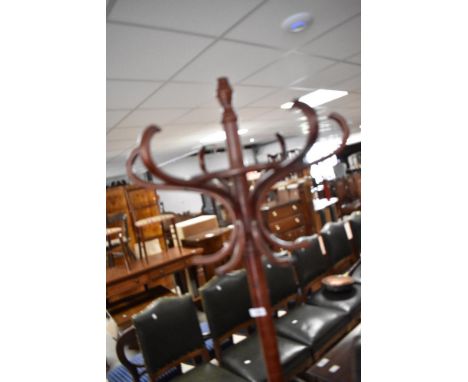 A reproduction bentwood hat stand