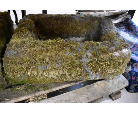 A large limestone trough, approx. 70x50cm