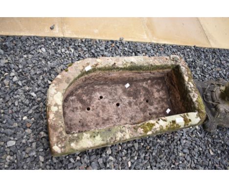 A traditional sandstone trough , approx. 70 x 37cm