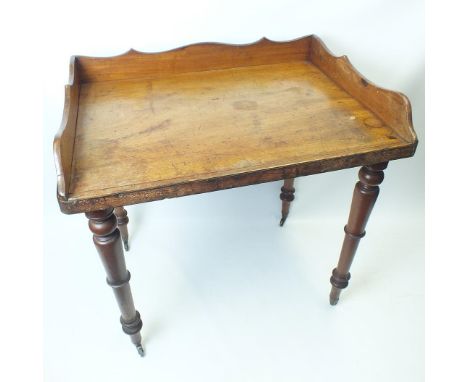 A fine Victorian Campaign table to Captain R. L. Crosse of the 52nd (Oxfordshire) Light Infantry, the iron bound mahogany and