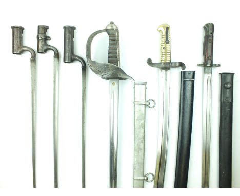 An 1897 Pattern Infantry Officer's sword, 83cm blade etched with scrolling foliage and crowned EVIIR cyphers, regulation pier